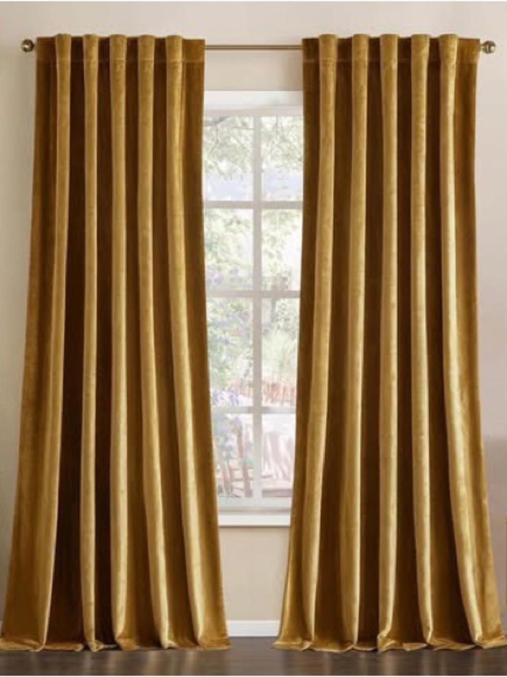 ✨ Brand New MIULEE Luxury Gold Velvet Blackout Curtains – Set of 4 Panels ✨